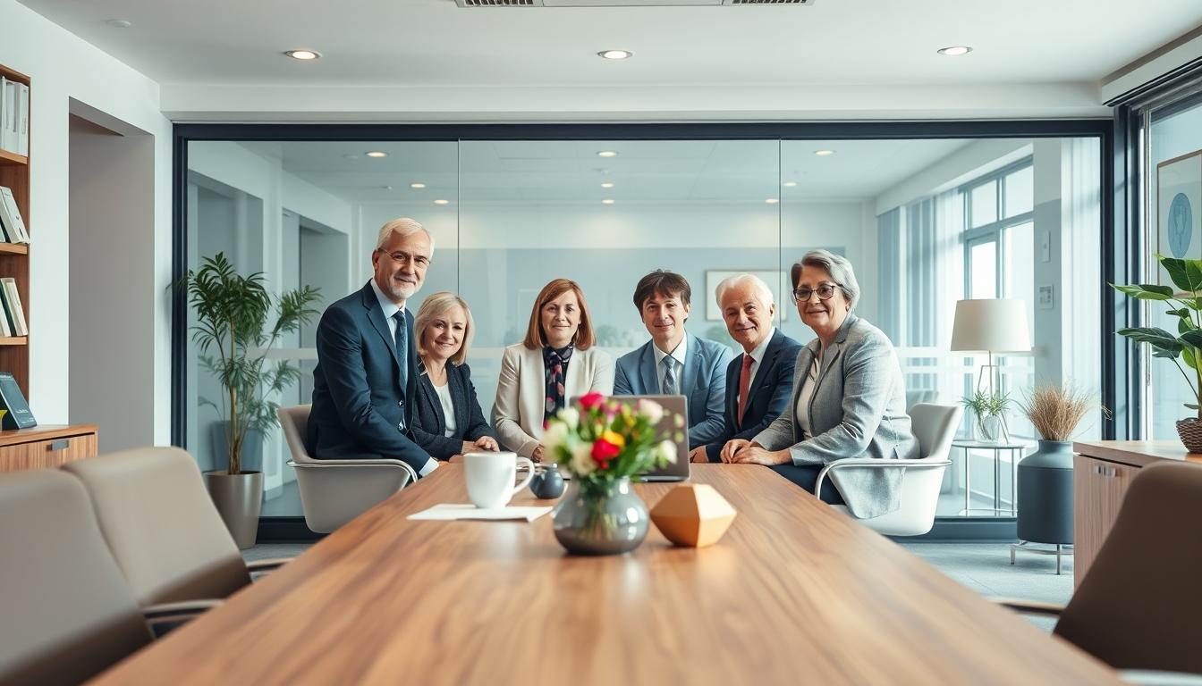 Family elder care planning discussion